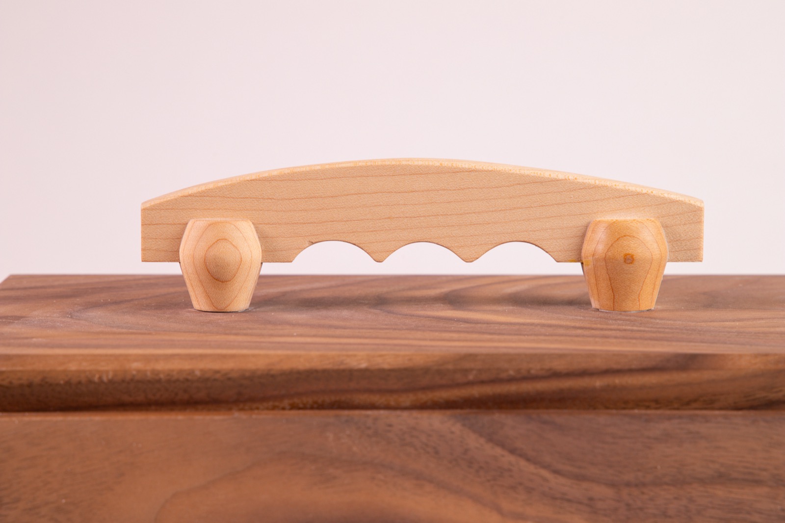 Keepsake Box — close-up of lathe-turned spindle handle