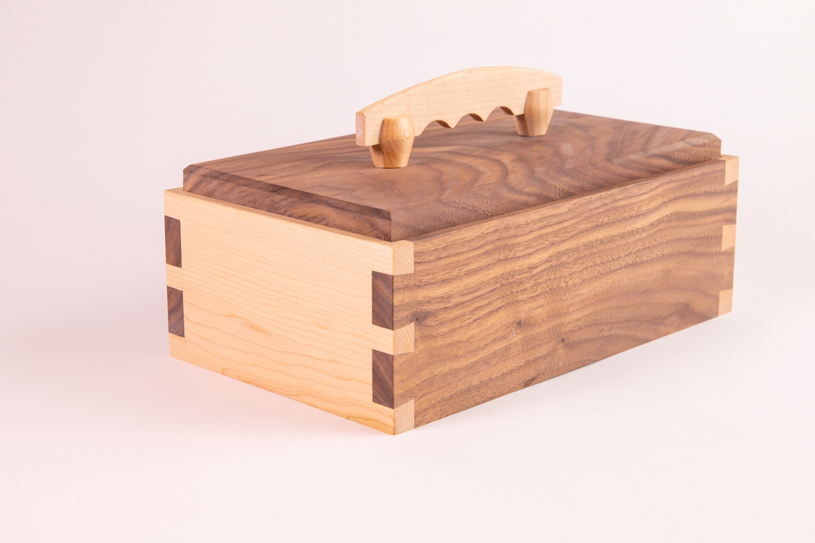 Keepsake Box — side view showing hand-cut dovetails