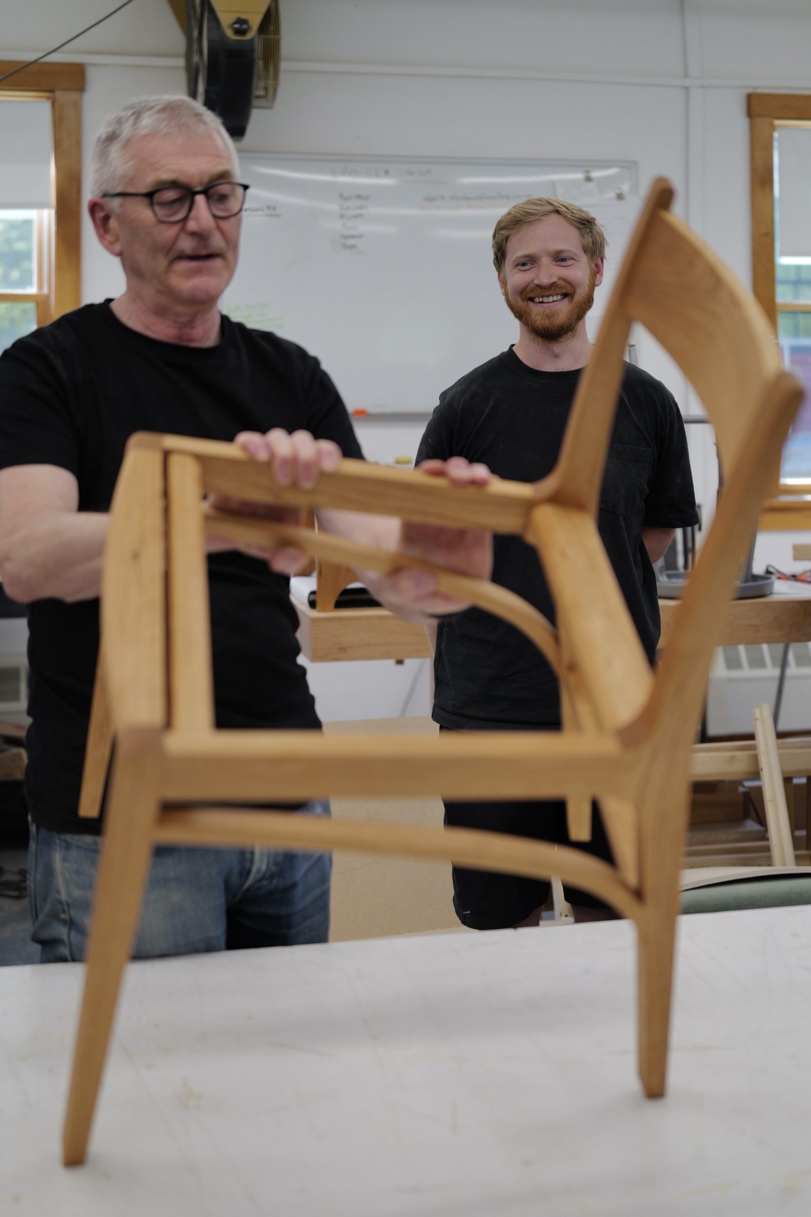 The Lupin Chair taking shape in the workshop