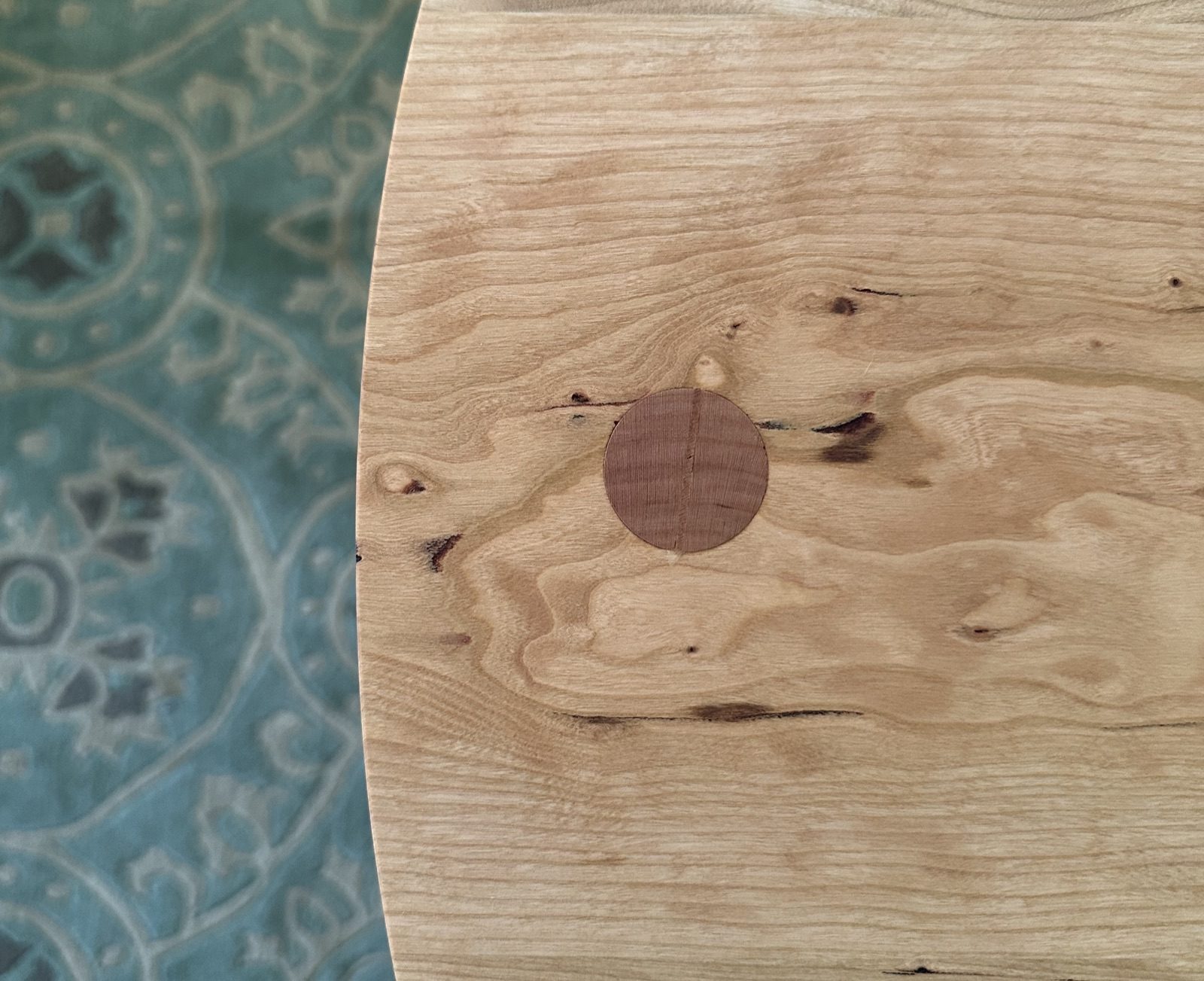 Movie Night — figured cherry top with walnut plug detail